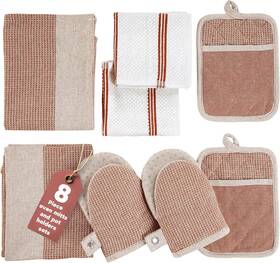 Cpovnmit8pc-crse Casa Platino Potholders For Oven Mitt Set - 8 Pack Mitts Canyon Rose