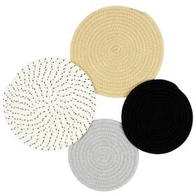 Casaphoria 897120181124 Potholders Set Trivets 4pcs 2sizes 7 And 9 Inches Diameter 100% Eco Pure Cotto