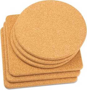 Grd1034 Cazzon Cork Trivets For Hot Dishes Pot Holders Kitchen 3 Rounds And Squares