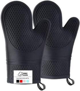 Sh-007 Chef Elite Silicone Oven Mitts Heat Resistant Non-slip Extra Long Kitchen Gloves For Co