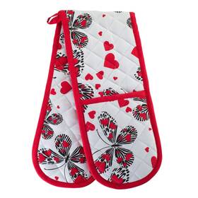 Chefs Tech 046655992307 Kitchen Bbq Christmas Valentines Double Oven Mitts Gloves Extra Long And Thic
