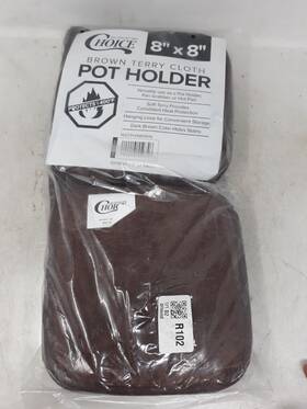 Choice 400013559746 8 Inch X Square Terry Cloth Pot Holder - 12/pack