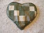 Cinnamon Shaped Handcrafted Spice Handmade Heart Trivet Scented Light Pieced Green Quilt
