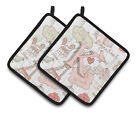 Cj2002-kpthd Carolines Treasures Letter Love In Paris Pink Pair 638508386274