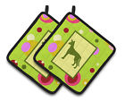 Ck1134pthd Carolines Treasures Dots Ibizan Hound Potholder Set Of 638508407153