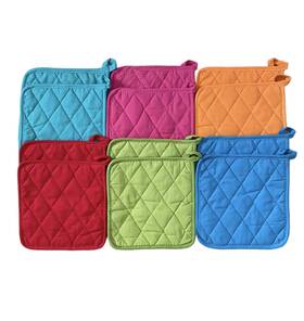 Classic Home 807330030987 12 Pack Dozen Pot Holders Cotton Heat Resistant Kitchen Essentia