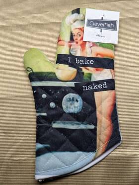 021chillingrillinma Clever Ish I Bake Naked Oven Mitt Funny Bbq Cookout Kitchen Glove Db