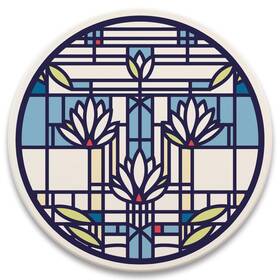 Coasterstone 022895167712 Frank Lloyd Wright Waterlilies Trivet Size Multicolored