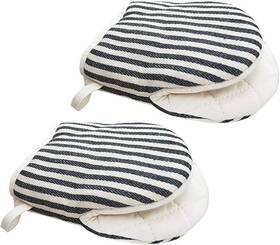 1024mitts Coekmoed 1 Pair Mini Oven Mitts High Heat Resistant Gloves Kitchen Short Balck