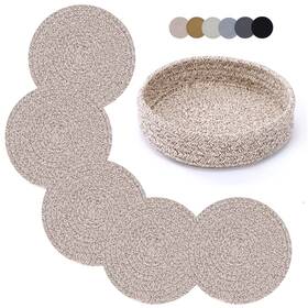 Gd-001-5brown Coga Trivets For Hot Dishes Pots And Pans 7 Inchs Pads