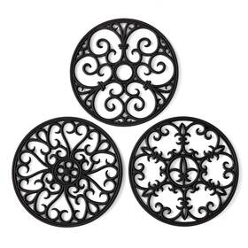 Colinda 631105981118 Silicone Trivet Mat Hot Pot Holder Pads For Table And Countertop Teapot