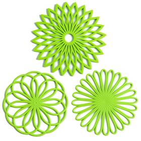 Colinda 712449333827 Set Of 3 Silicone Trivet Mat Hot Pot Holder Pads For Table And Countertop Triv