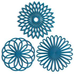 Colinda 712449333896 Set Of 3 Silicone Trivet Mat - Hot Pot Holder Pads For Table And Countertop
