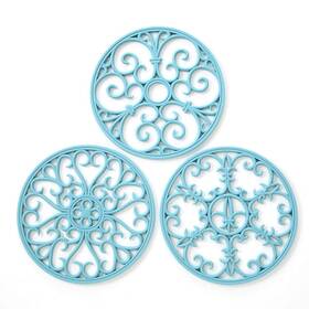 Colinda 791315348986 Silicone Trivet Mat Nonslip And Heat Resistant Kitchen Hot Pads For Countertops &