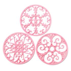 Cls-0017 Colinda Cls-0017/pk Silicone Trivet Mat - Non-slip And Heat Resistant Kitchen Pads For Countertops