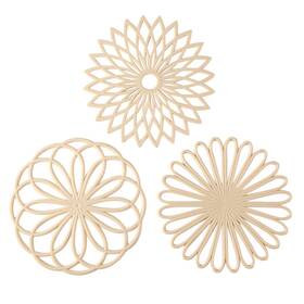 Cls-0021 Colinda Cls-0021/be Set Of 3 Silicone Trivet Mat - Table Countertop Hot Pads Non-slip Heat Re