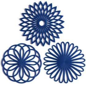 Cls-0021 Colinda Cls-0021/nb Set Of 3 Silicone Trivet Mat - Hot Pot Holder Pads For Table And Countertop