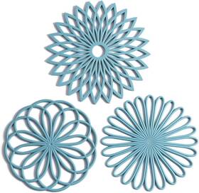 Cls-0021 Colinda Cls-0021/tu Set Of 3 Silicone Trivet Mat - Hot Pot Holder Pads For Table And Countertop