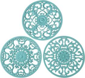 Cls-0025 Colinda Extra Thick Silicone Trivet Mat For Hot Dishes Pots And Pans Turquoise