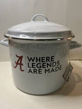College Kitchen Collection 051153476709 University Of Alabama 12 Quart Game Day Enamel Stock Pot Oven Safe Tailgating