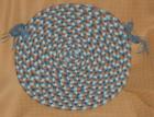 Colonial Mills Chair Pad Roanoke Braided New Blue Tan Usa