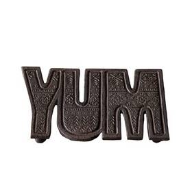 370735 Colonial Tin Works 801106212669 Ctw Yum Cast Iron Trivet 1.25-inch Height