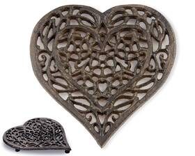 Comfify 852665652823 Cast Iron Heart Trivet Decorative For Kitchen Countertop O