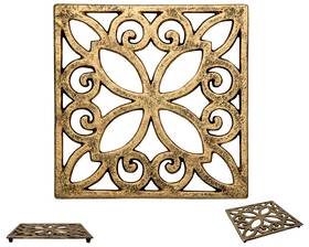 Comfify 855287007088 Decorative Cast Iron Trivet For Kitchen Or Dining Table Square With Vintage