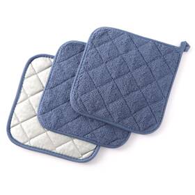 Comgloe 629103397086 100% Cotton Basic Terry Collection Quilted Pot Holder For Cooking And Baking