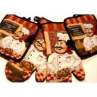 Cominhkpr98788 Potholders Piece Kitchen Set Italian Chef Oven Mitts 759754810181