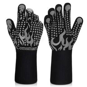 1472 Comsmart 603470405285 Bbq Gloves Degree F Grilling Silicone Non-slip Oven Long
