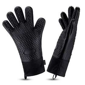 Comsmart 603470406657 Bbq Gloves Heat Resistant Silicone Grilling Long Waterproof Kitchen O