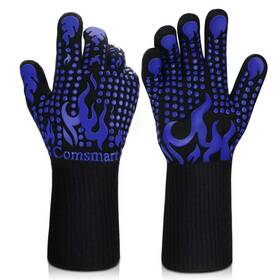 1472 Comsmart 603470406770 Bbq Gloves Degree F Grilling Silicone Non-slip Oven Long