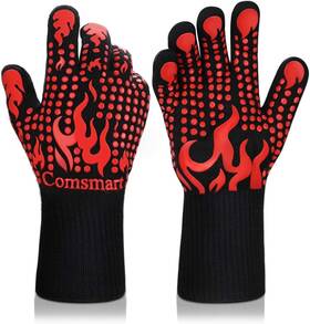 A-590 Comsmart Bbq Gloves 1472 Degree F Heat Resistant Grilling Silicone Non-s