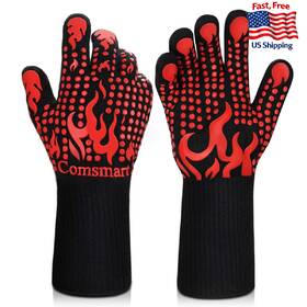 B07ytvmrv4 Comsmart Bbq Gloves 1472 F Heat Resistant Grilling Silicone Non-slip Oven