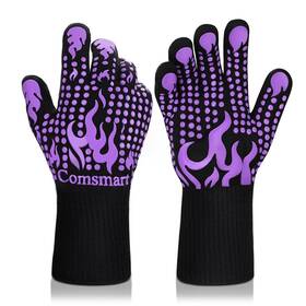 B096x15h39 Comsmart Bbq Gloves 1472 F Heat Resistant Grilling Silicone Oven Kitchen Purple