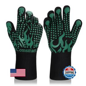 B0dcdsbywz Comsmart Bbq Gloves 1472 F Heat Resistant Silicone Non-slip Oven Grill Long
