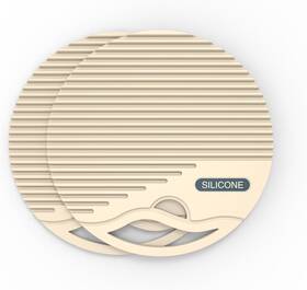 Khaki-6.7in Cosamtec Cp010-a Silicone Trivets For Hot Dishes Heat Resistant Apricot