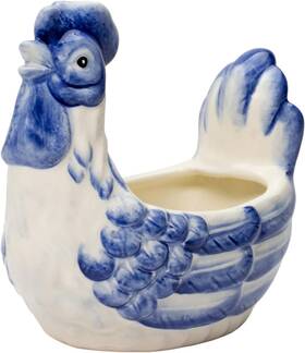 31997 Cosmos Gifts Small Ceramic 5 3/8 Inch X 3 5/8 1/4 H White And Blue