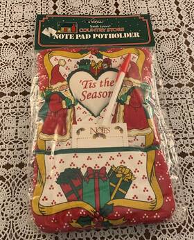 Country Store 029441183790 Sarah Lynne Holiday Potholder Note Pad Pen Gift Set