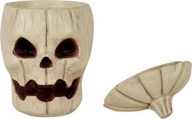 W83182 Crazy Bonez Halloween Candy Bowl Jack Oft Lantern 7 Inch Deluxe Resin Bone