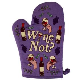 021winenotmamit Crazy Dog T-shirts Funny Wine Kitchen Glove Not Purple Design Oven Mitt