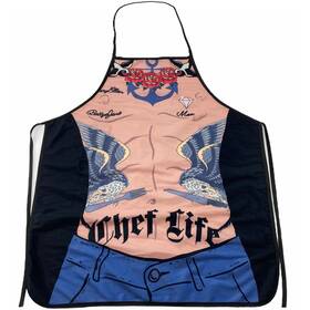020cheflifema Crazy Dog Tshirts Chef Life Funny Tattoo Body Graphic Novelty Kitchen Smock