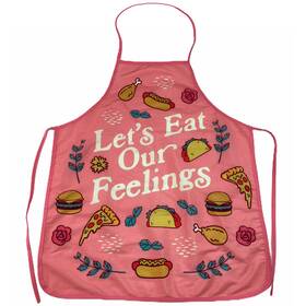 020eatourfeelingsma Crazy Dog Tshirts Lets Eat Our Feelings Apron Funny Comfort Food Novelty Kitchen Smock