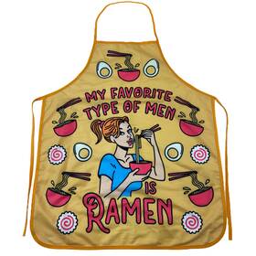 020menramenma Crazy Dog Tshirts My Favorite Type Of Men Is Ramen Funny Noodles Graphic Novelty Kitchen Smock