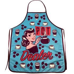 020potdealerma Crazy Dog Tshirts Pot Dealer Apron Funny Morning Cup Of Coffee Graphic Novelty Kitchen Smock