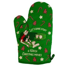 021bakestuffxmasmoviema Crazy Dog Tshirts Lets Bake Stuff And Watch Christmas Movies Oven Mitt Funny Holiday Baking