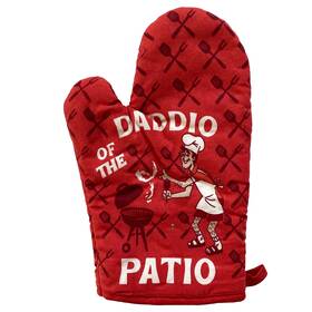 021daddiopatioma Crazy Dog Tshirts Daddio Of The Patio Oven Mitt Funny Backyard Bbq Grilling Fathers Day Kitchen
