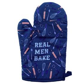 021realmenbakema Crazy Dog Tshirts Real Men Bake Oven Mitt Funny Fathers Day Cooking Chef Kitchen Glove