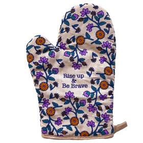 021riseupbebravema Crazy Dog Tshirts Rise Up And Be Brave Oven Mitt Empowerment Motivational Message Kitchen Glove